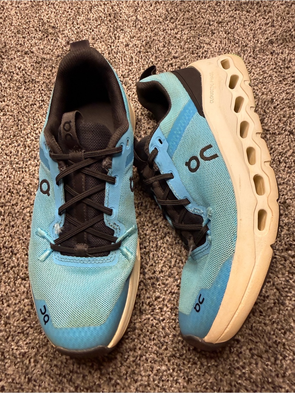 Oncloud Running Kids Light Blue and Black Sneakers